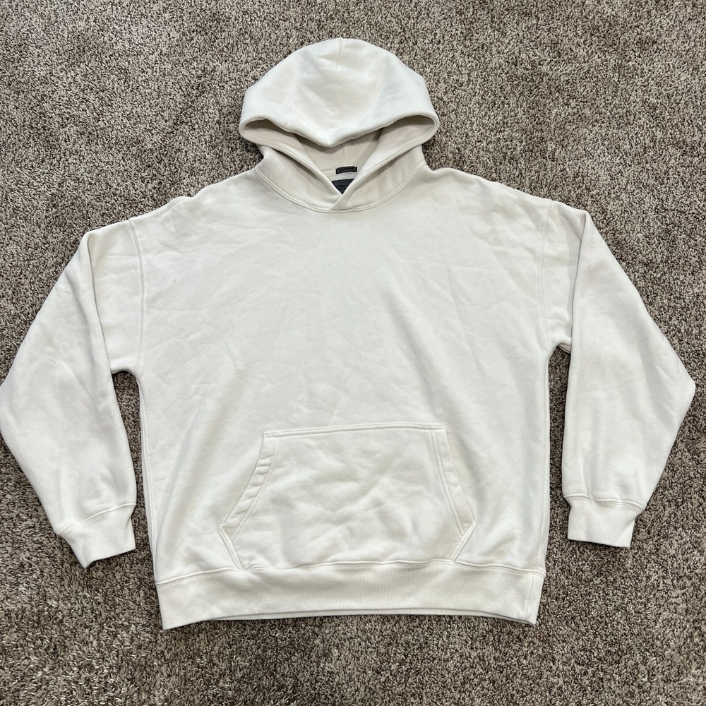 Abercrombie & Fitch Soft AF Cream Pullover Cozy Hoodie Men's Medium Oversized